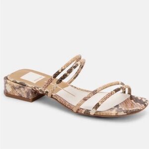Dolce Vita Haize Embossed Leather Snakeskin Sandals 8
